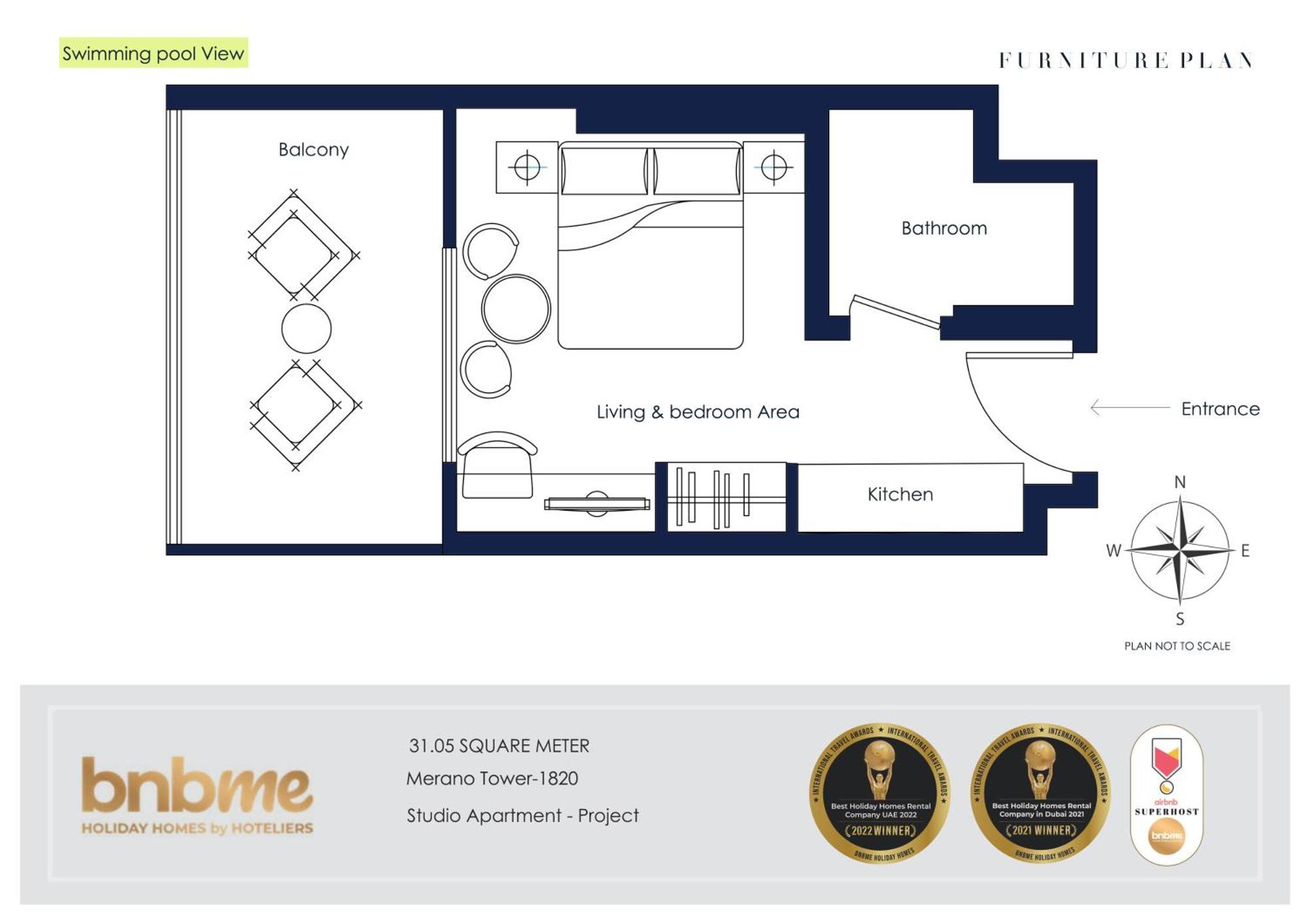 Bnbmehomes - Merano Tower Dubai Exteriör bild